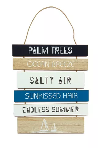 HANGING PALM TREES SLATTED SIGN