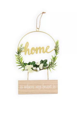 HANGING FLORAL HOME WREATH