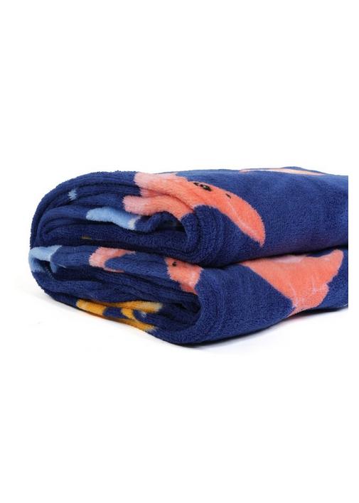 KIDS DINO CORAL FLEECE BLANKET 125X150CM - 1 - Airforce Blue