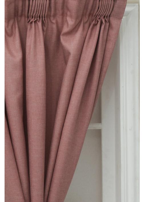 2 PACK MICROLINEN TAPED CURTAIN L218XW140CM - 1 - Blush Pink