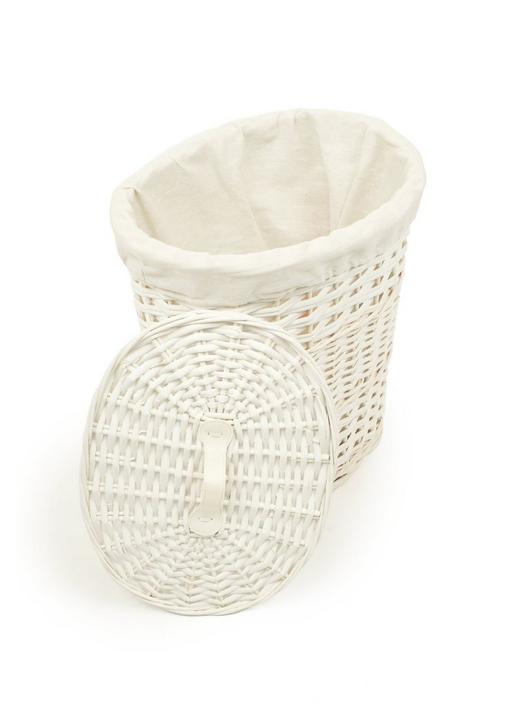 SMALL WILLOW LAUNDRY BASKET - 1 - White