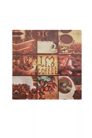 I LOVE COFFEE WALL ART 38X38CM