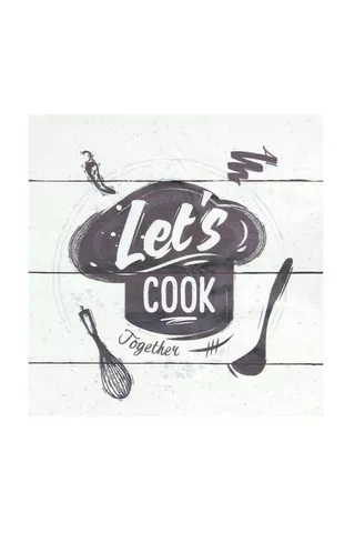 LETS COOK WALL ART 38X38CM