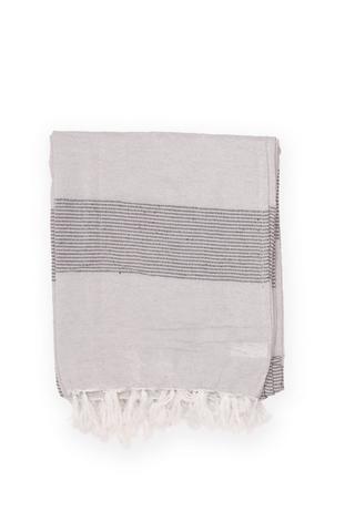 POLYCOTTON STRIPE THROW 140X180CM