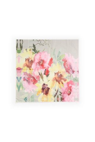 WATERCOLOUR FLORAL WALL ART 60X60CM