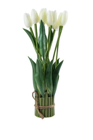 POTTED FAUX TULIP STEMS