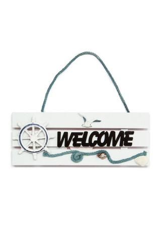 WELCOME COASTAL HANGING SIGN