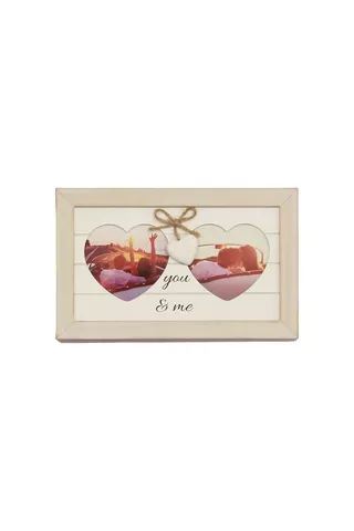 DUO HEARTS DECORATIVE FRAME