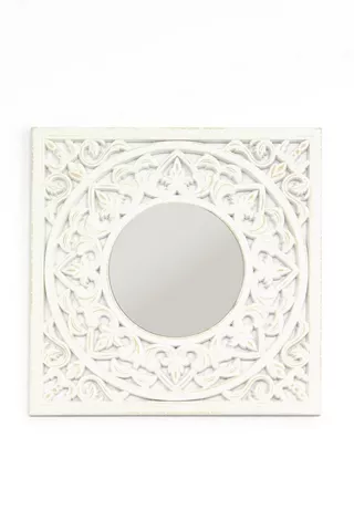 CARVED SCROLL DECORATIVE MIRROR