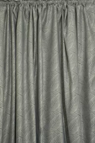 LEAF JACQUARD TAPED UNLINED CURTAIN 218X230CM