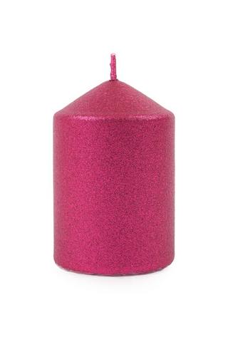 SMALL GLITTER PILLAR CANDLE