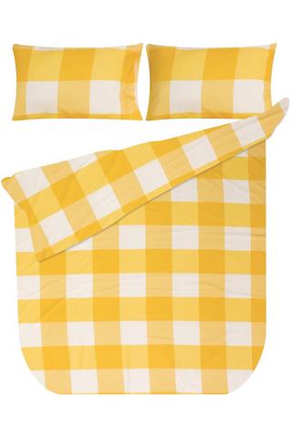 GINGHAM POLYSTER DUVET COVER