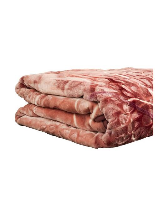 4KG FLORAL MINK BLANKET 1 Dusty Pink SHEET STREET