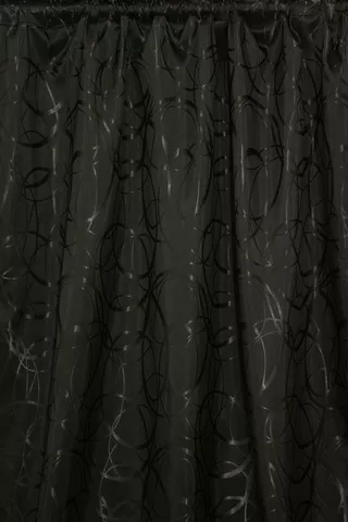 2 PACK SCRIBBLE TAPED UNLINED CURTAIN 140X218CM