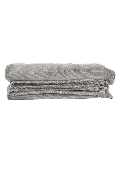 TEXTURED STRIPE FLANNEL BLANKET 150X200CM 1 Dark Grey SHEET STREET