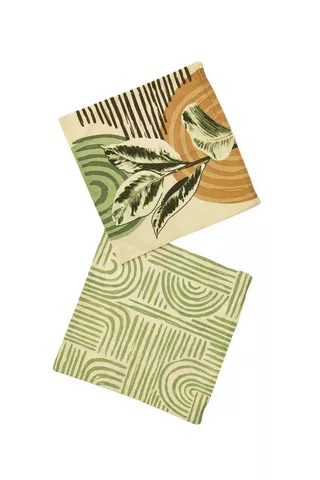2 PACK BOTANICAL PRINTED SCATTER COVER 43X43CM