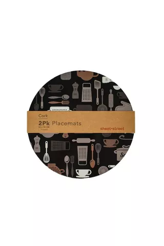 2 PACK CORK MODENIST PLACEMATS