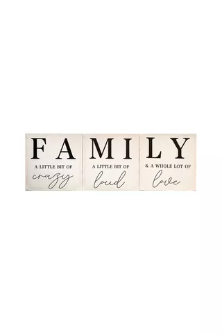 3 PIECE FAMILY QUOTE WALL ART