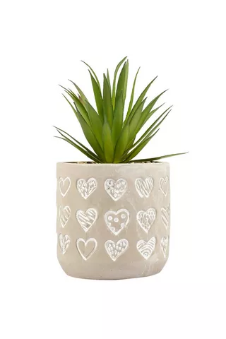 LITTLE HEARTS POTTED FAUX PLANT