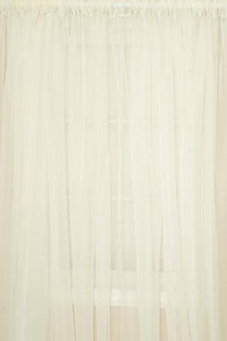 EXTRA WIDTH VOILE SHEER TAPED  CURTAIN 218X500CM