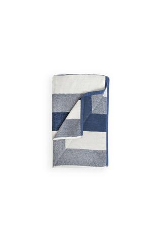 MELANGE STRIPED VELOUR GUEST TOWEL