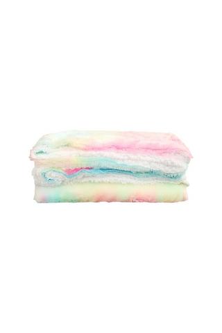 KIDS RAINBOW FAUX FUR BLANKET 120X150CM