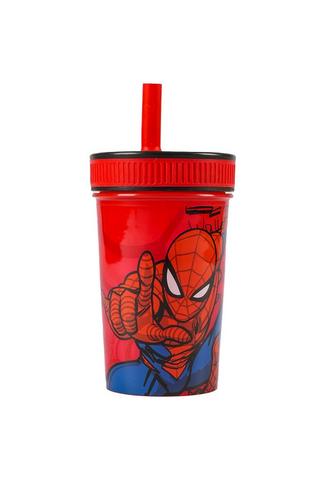 Spiderman 12oz Kids Flip Top Sippy Cup Tumbler Wrap, 12oz Straight