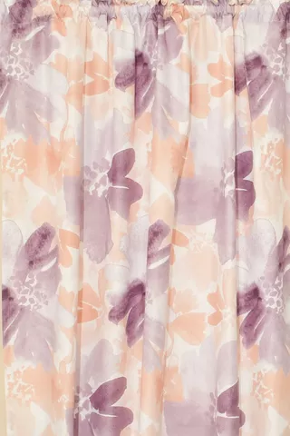 FLORAL PRINTED TAPED CURTAIN 140X218CM