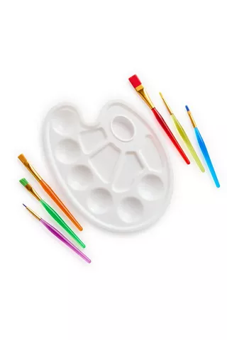6 PIECE BRUSH AND PAINT SET