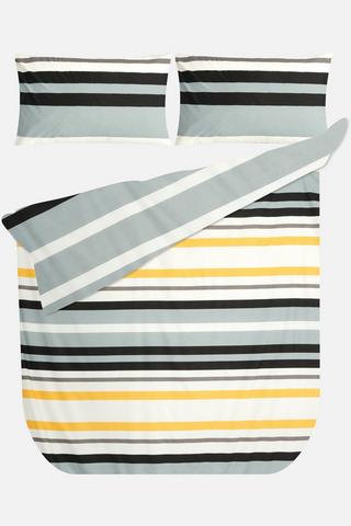 6 PIECE SIMON STRIPE GENTLE TOUCH DUVET COVER SET