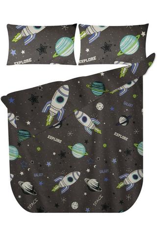 KIDS SPACE EXPORER POLYESTER DUVET COVER