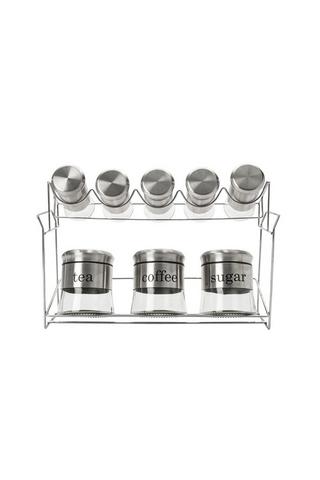 9 PIECE GLASS STORAGE SET