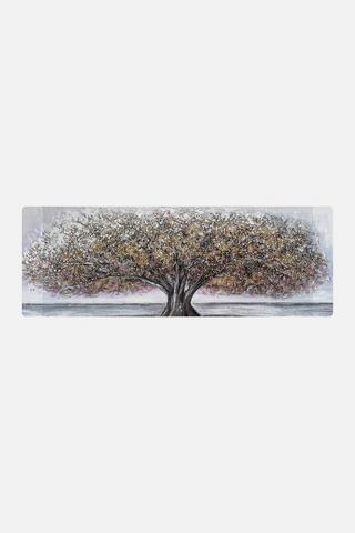 EMBOSSED TREE WALL ART 130X45CM