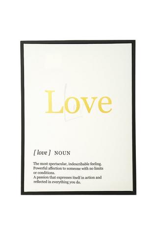 LOVE QUOTE WALL ART 30X40CM