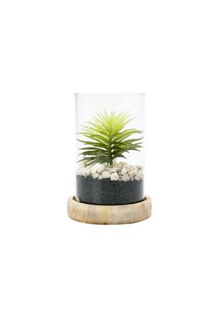 POTTED SAND STONE FAUX SUCCULANT