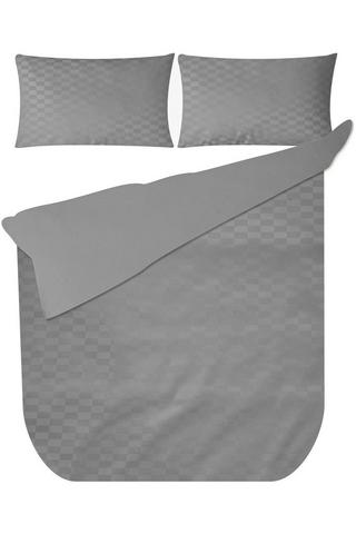 GRID JACQUARD POLYESTER DUVET COVER