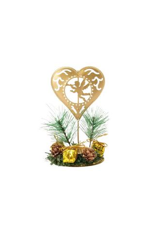 HEART AND PINECONE TEALIGHT HOLDER