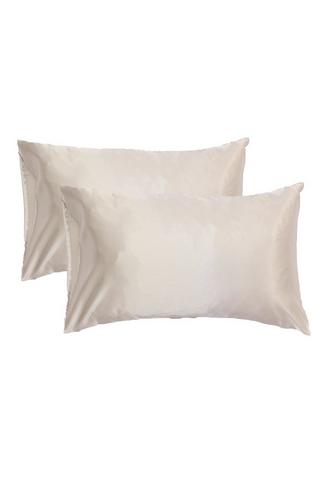 2 PACK SATIN STANDARD POLYESTER PILLOWCASES