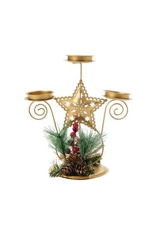 PINECONE AND STAR TEALIGHT HOLDER