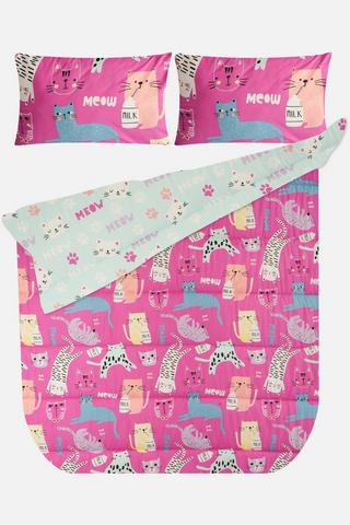 KIDS KITTY POLYESTER COMFORTER