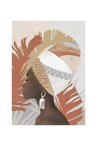 JAHZARA LADY WALL ART 38X58CM - 1 - Multi | SHEET STREET