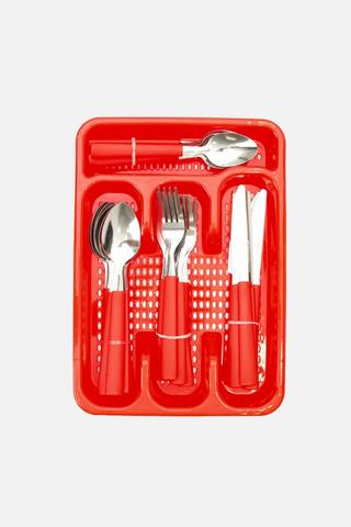 24 PIECE CUTLERY AND TRAY SET