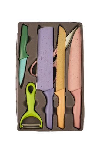 6 PIECE KNIFE AND CHOPPING BOARD SET