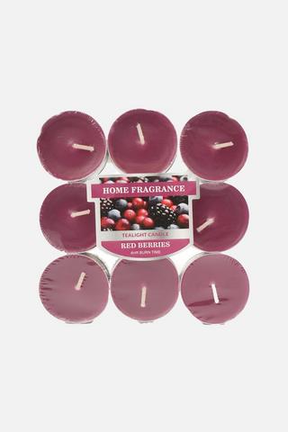 18 PACK RED BERRIES SCENTED TEALIGHT CANDLES