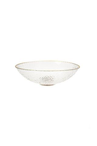 GOLD RIM TEXTURED BOWL