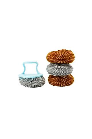 4 PACK CLEANING SCOURER AND HANDLE