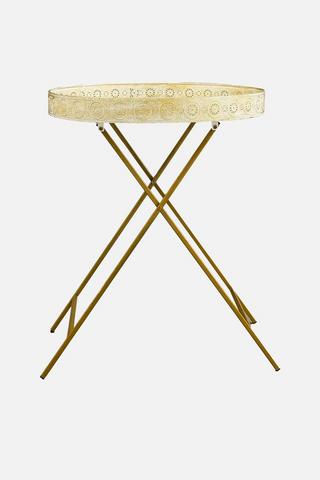 PUNCH METAL SIDE TABLE
