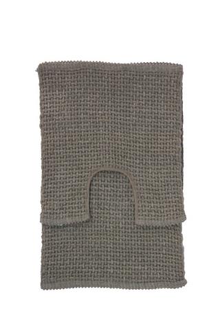 2 PIECE BASKET WEAVE BATHMAT SET