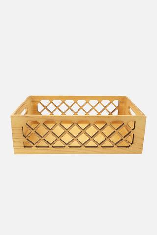 MEDIUM LATTICE STORAGE CRATE 9X17X28CM