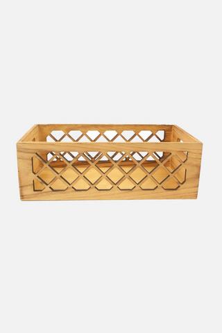 SMALL LATTICE STORAGE CRATE 8X13X24CM